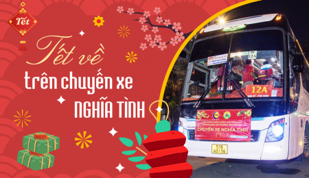 Tết về trên chuyến xe nghĩa tình