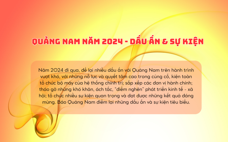 Quảng Nam năm 2024 – Dấu ấn & Sự kiện